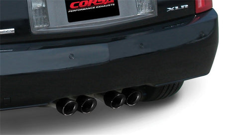 Corsa 04-08 Cadillac XLR 4.6L 25in Cat-Back Dual Rear w Twin 35in Black Pro-Series Tips - 14156BLK