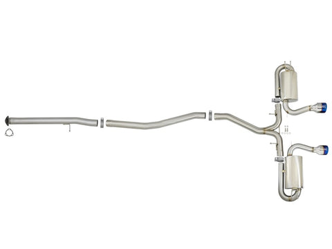 aFe Takeda 3in 304 SS Cat-Back Exhaust System w/ Blue Tips 2017 Honda Civic Si I4 1.5L (t) - 49-36618-L