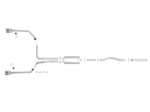 aFe Vulcan Series 3in-2-1/2in 304 SS Cat-Back 2019 GM Silverado 1500 V8-5.3L w/ Polished Tips - 49-34104-P