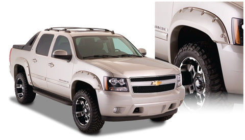 Bushwacker 07-13 Chevy Avalanche Pocket Style Flares 4pc - Black - 40932-02