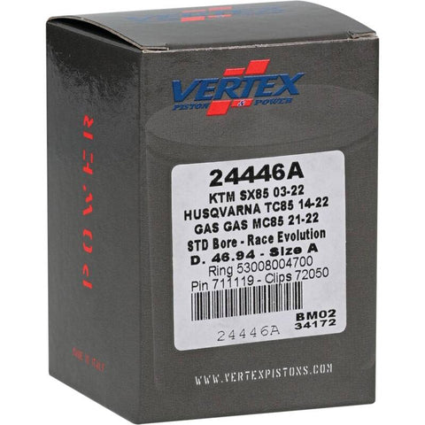 Vertex Piston 03-24 KTM 85 SX 85cc Cast Race Evolution Piston Kit - 24446A