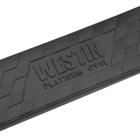 Westin 18-22 Jeep Wrangler JLU 4dr Platinum 4 Oval Nerf Step Bars - Tex. Blk - 21-4065