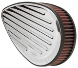 K&N H/D Sportster Filter Kit Teardrop Grooved Intake System - RK-3914