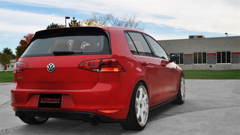 Corsa 14-15 Volkswagen GTI Mk7 Black Sport 3.0in Cat-Back Dual Rear Exit with Single Pro-Series Tips - 14834BLK