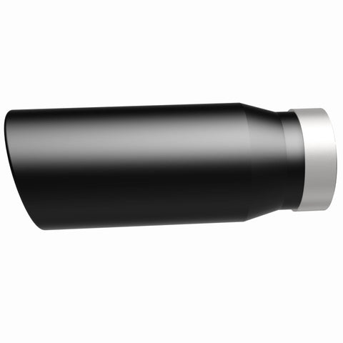 MagnaFlow Tip Stainless Black Coated Single Wall Round Single Outlet 5in Dia 4in Inlet 13in L - 35238