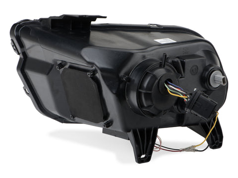 Raxiom 13-14 Ford Mustang w/ Factory HIDLED Halo Projector Headlights- Black Housing (Smoked Lens) - 49170