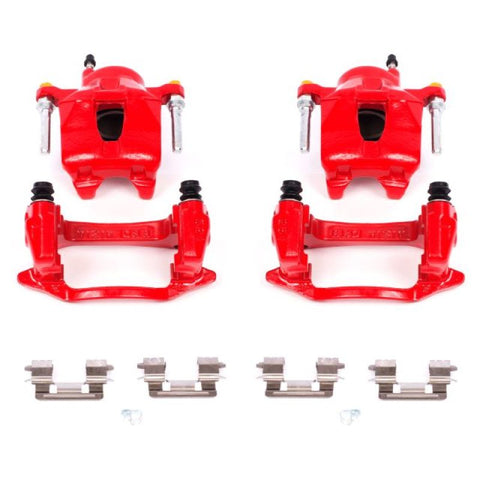 Power Stop 00-02 Toyota Celica Front Red Calipers w/Brackets - Pair - S2580