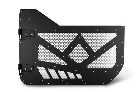 DV8 18-22 Jeep 4 Door JL/JT Aluminum Half Doors with Perforated Mesh Front - HDJL-01F