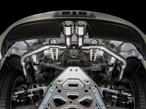 AWE Tuning Porsche 718 Boxster / Cayman Track Edition Exhaust - Chrome Silver Tips - 3010-32038