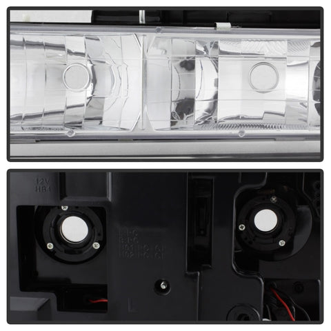 xTune 92-94 Blazer Full Size Corner/LED Bumper Headlights Chrome HD-JH-CCK88-LED-AM-C-SET - 5069559