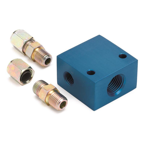 Autometer Temperature Manifold Adaptor for 3/8 O.D. Tubing - 2286