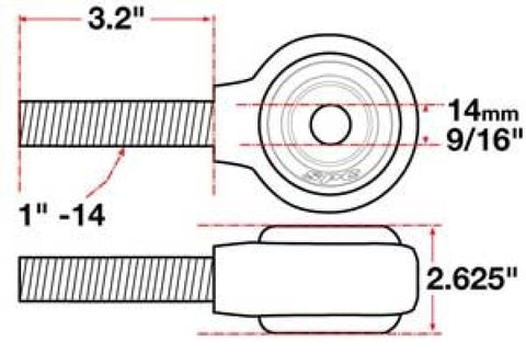 SPC Performance xAxis Rod End Ball Joint - 15740