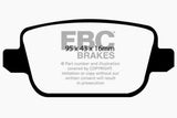 EBC 06+ Volvo S80 3.2 (300mm Front Rotors) Greenstuff Rear Brake Pads - DP21933