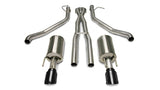 Corsa 05-06 Pontiac GTO 6L V8 2.5in Sport Cat-Back Exhaust + XPipe w/Dual Exit Single 4in BlackTips - 14189BLK