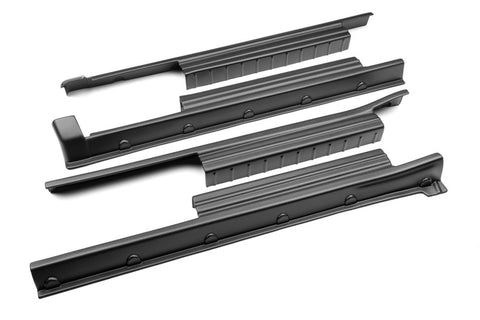 Bushwacker 07-21 Toyota Tundra CrewMax Trail Armor Rocker Panel 4pc - Tex. Black - 14136