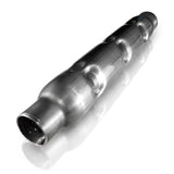 Stainless Works 2.25in CHAMBERED ROUND MUFFLER (MILL FINISH) - CR225225