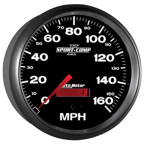 Autometer Sport-Comp II 5 inch 0-160MPH Electronic Programmable Speedometer - 3689