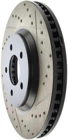 StopTech 05-10 Ford Mustang GT Front Left Slotted & Drilled Rotor - 127.61086L