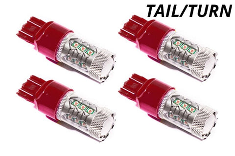 Diode Dynamics 7443 LED Bulb XP80 LED - Red Set of 4 - DD0115Q