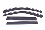 AVS 11-18 Jeep Grand Cherokee Ventvisor Low Profile Deflectors 4pc - Smoke w/Chrome Trim - 794015