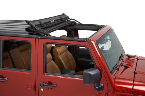 Bestop 07-18 Jeep Wrangler JK Sunrider For Hardtop (Premium Black Twill 2-Door Or 4-Door) - 52453-17