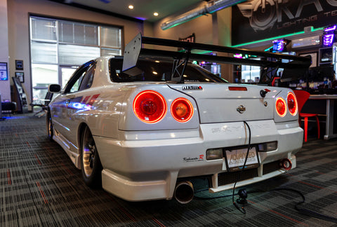 Oracle Nissan Skyline 98-01 LED Halo Kit Tail Light Halo Kit - White - 2375-001