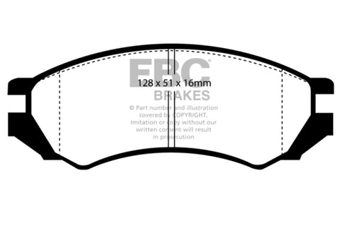 EBC 91-93 Nissan NX 2.0 (ABS) Greenstuff Front Brake Pads - DP2839