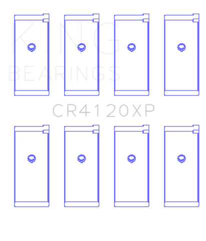 King Mitsubishi 4G63/4G64 7 Bolt 2nd Gen DSM and EVO I-IX (Size 0.025mm) Performance Rod Bearing Set - CR4120XP.026