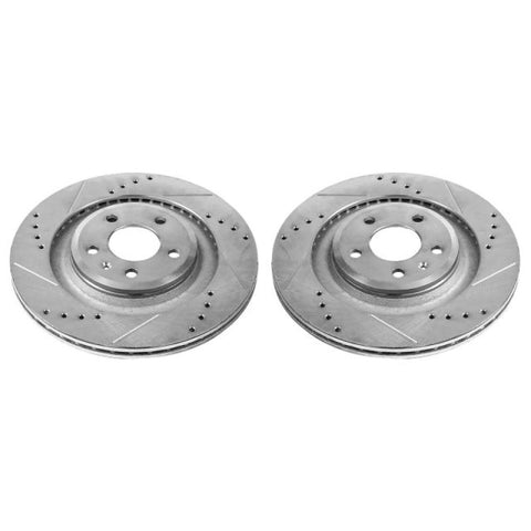 Power Stop 10-11 Audi S4 Rear Evolution Drilled & Slotted Rotors - Pair - EBR1015XPR