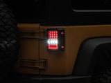 Raxiom 07-18 Jeep Wrangler JK Axial Series Lux LED Tail Lights- Blk Housing (Clear Lens) - J141596