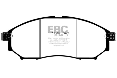 EBC 05-08 Infiniti G35 3.5 2WD Bluestuff Front Brake Pads - DP51671NDX