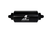 Aeromotive In-Line Filter - (AN-6 Male) 40 Micron Stainless Mesh Element Bright Dip Black Finish - 12348