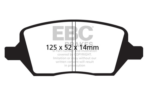 EBC 04-05 Buick Terraza 3.5 FWD Extra Duty Rear Brake Pads - ED91737