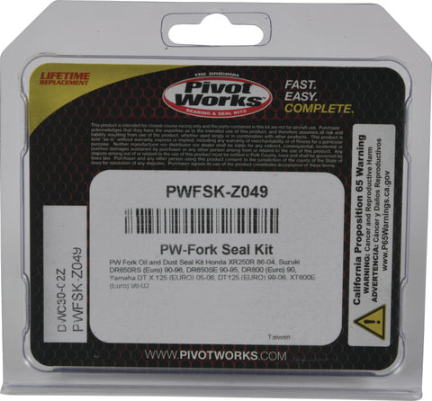 Pivot Works 86-04 Honda XR250R Fork Oil & Dust Seal Kit - PWFSK-Z049