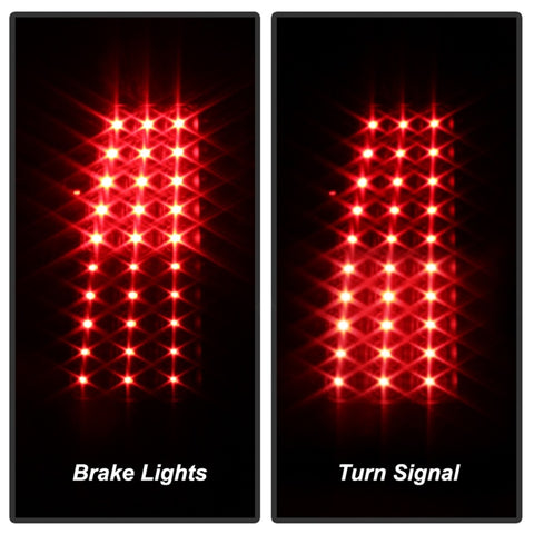 xTune Chevy Silverado 1500/2500/3500 99-02 LED Tail Lights Black ALT-ON-CS99-LED-BK - 5008817