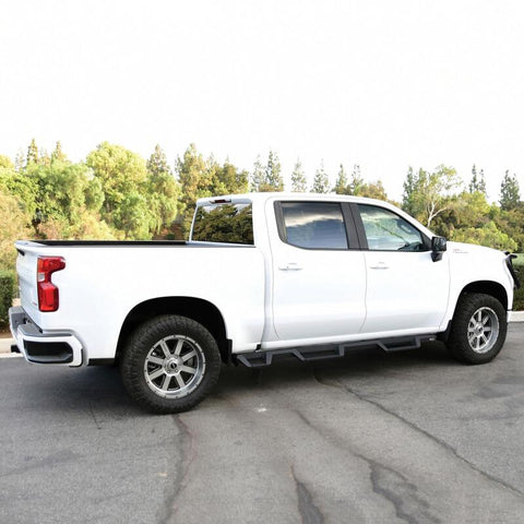 Westin 2019 Chevrolet Silverado/Sierra 1500 (5.5ft) Drop Wheel to Wheel Nerf Step Bars - Txt Black - 56-534685