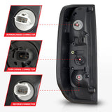ANZO 2005-2021 Nissan Frontier LED Taillights Black Housing/Clear Lens - 311443