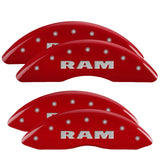 MGP 4 Caliper Covers Engraved Front & Rear RAM Red finish silver ch - 55002SRAMRD