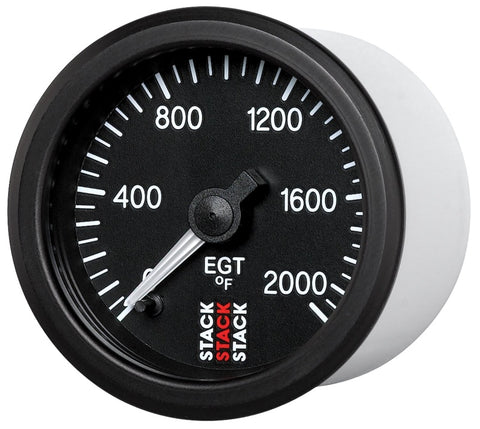 Autometer Stack 52mm 0-2000 Deg F Pro Stepper Motor Exhaust Gas Temp Gauge - Black - ST3314
