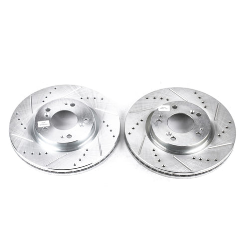 Power Stop 06-12 Mitsubishi Eclipse Front Evolution Drilled & Slotted Rotors - Pair - JBR1101XPR