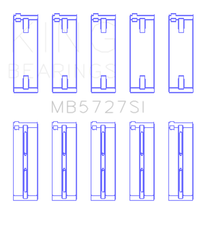 King Engine Bearings Suzuki M15A/M16A/M18A (Size +0.50mm) Main Bearing Set - MB5727SI0.5