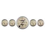 AutoMeter Gauge Kit 5 Pc. 3-1/8in. & 2-1/16in. Mech. Speedometer Antique Beige - 1808