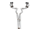 AWE Tuning 2018+ Ford Mustang GT (S550) Cat-Back Exhaust - Touring Edition (Quad Diamond Black Tips) - 3015-43106