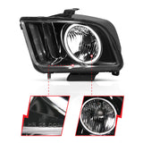 ANZO 2005-2009 Ford Mustang Crystal Headlights w/ Halo Black (CCFL) - 121033