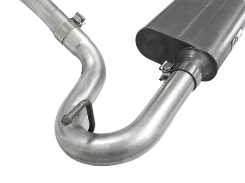 aFe Scorpion 2-1/2in Alum Steel Cat-Back Exhaust w/Pol Tip 07-18 Jeep Wrangler (JK) V6-3.6L/3.8L - 49-08045-P