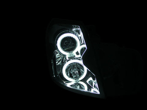 ANZO 2003-2007 Cadillac CTS Projector Headlights w/ Halo Black (CCFL) - 121417