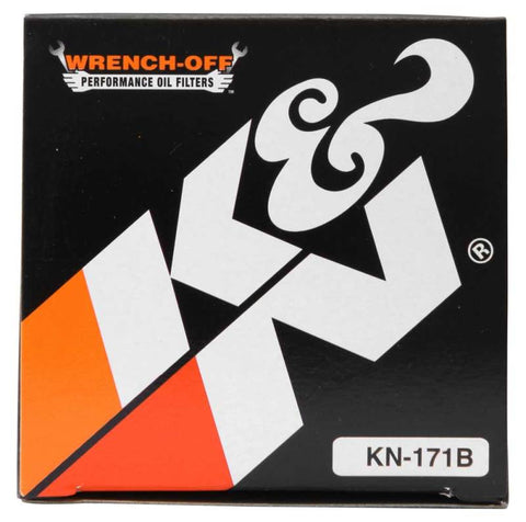 K&N Harley-Davidson / Buell 3in OD x 4.063in H Black Oil Filter - KN-171B