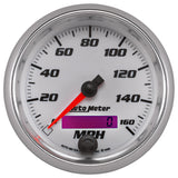 Autometer Pro-Cycle Gauge Speedometer 3 3/8in 160Mph Elec. Programmable White - 19789