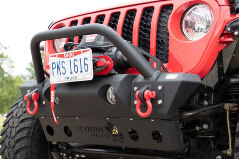 Fishbone Offroad 2018+ Jeep JL/Gladiator Wrangler JL/Gladiator Front Winch Bumper - Black Powdercoat - FB22178