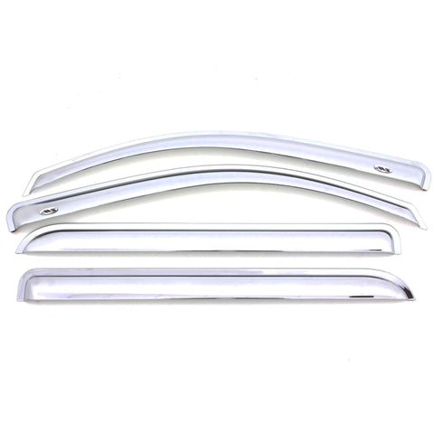 AVS 98-18 Lincoln Navigator Ventvisor Outside Mount Front & Rear Window Deflectors 4pc - Chrome - 684233